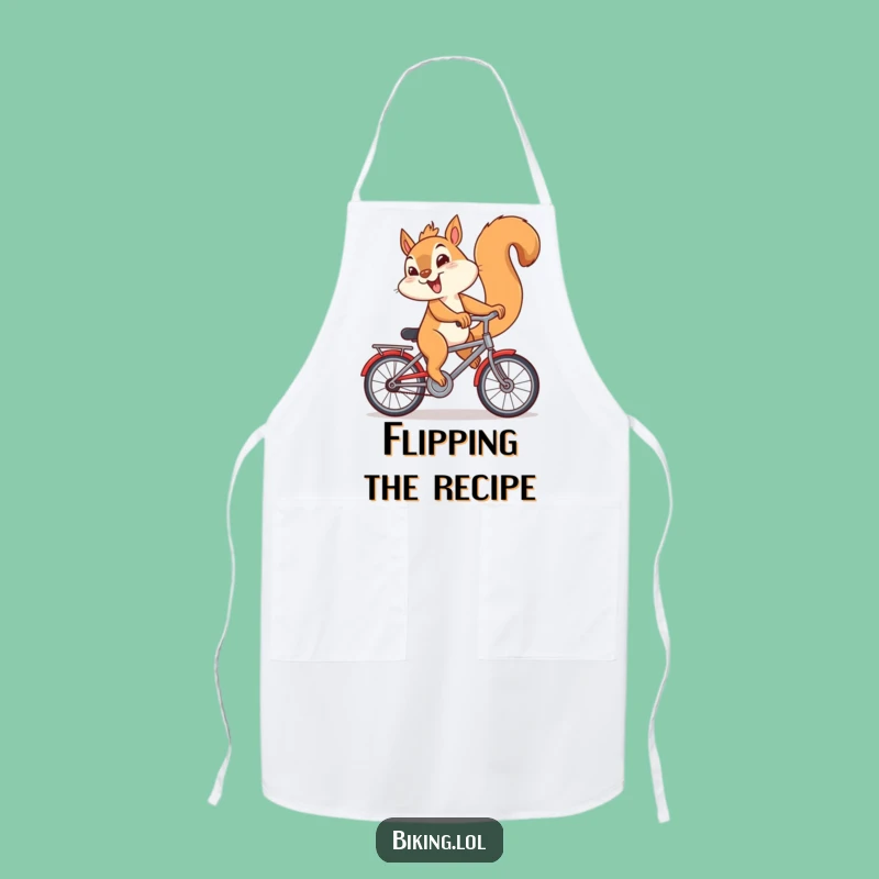 Funny Squirrel Bicycle Apron: Chef's Mischievous Style Gift