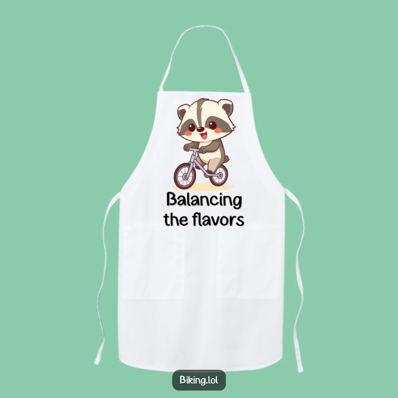 Funny Badger Unicycle Apron: Chef's Balancing Act Gift