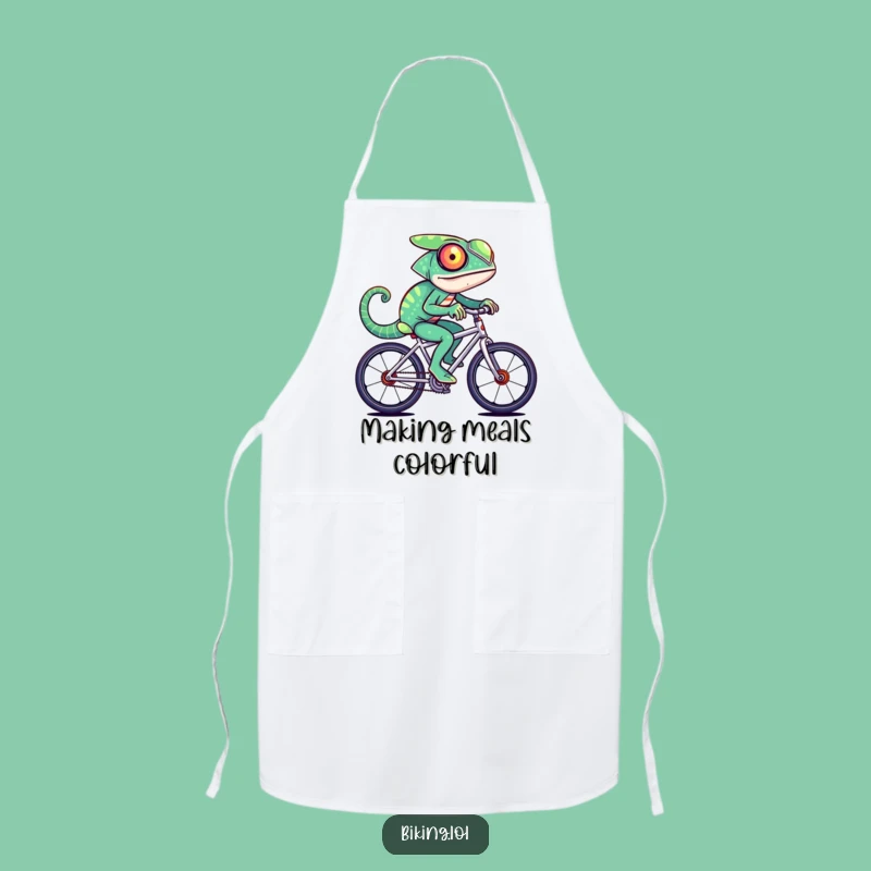 Funny Chameleon Bike Apron: Speed Color Change Kitchen Gift