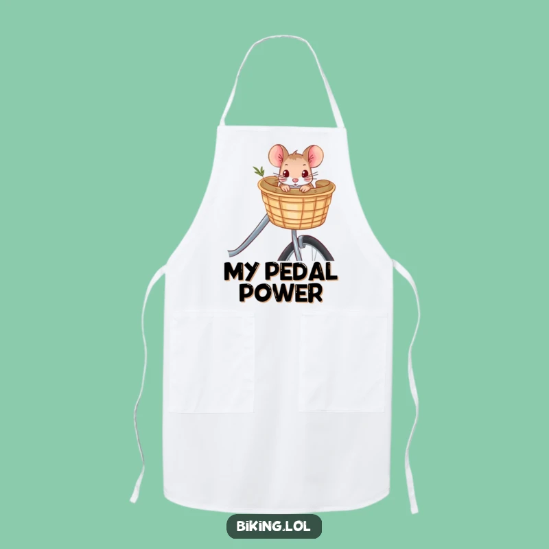 Funny Mouse Bicycle Apron: Cooking with a Smile, Hilarious Gift