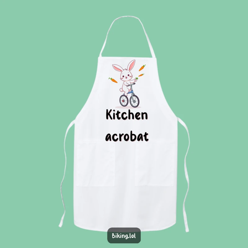 Funny Rabbit Unicycle Apron: Juggle Your Cooking with Style!