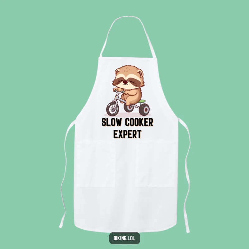 Funny Sloth Tricycle Apron: Cook at Your Own Pace!