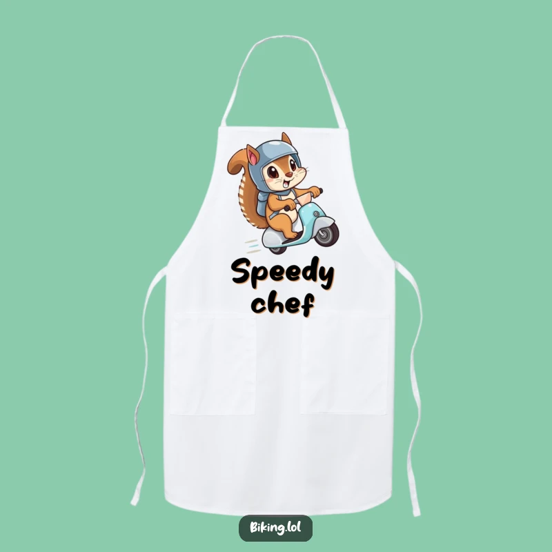 Funny Squirrel Scooter Apron: Cook Up Some Laughs in the Kitchen with This Hilarious Gear!