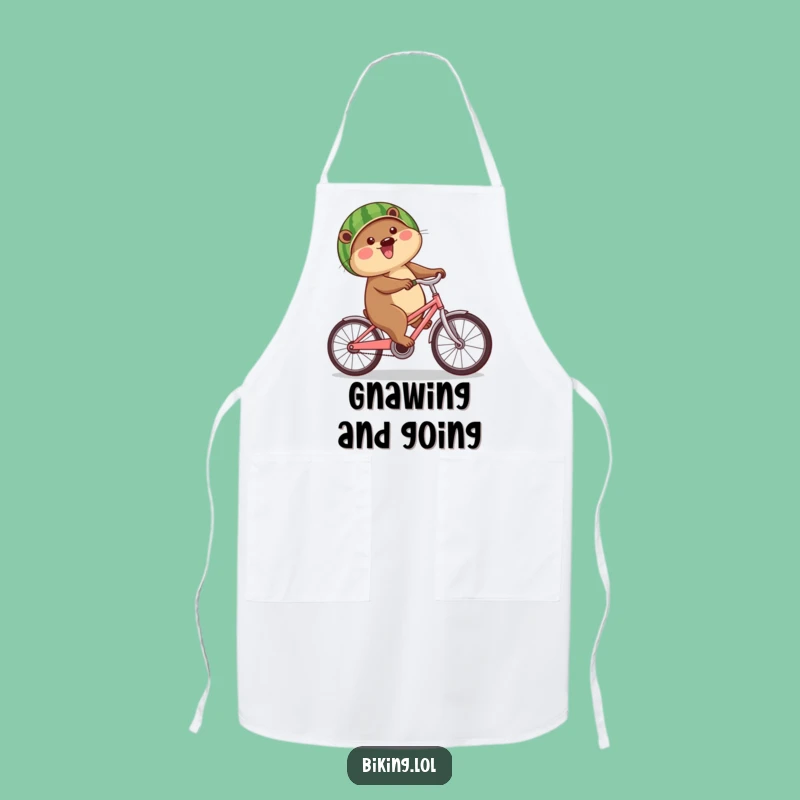 Funny Beaver Watermelon Helmet Apron: Cook Up Laughs, Hilarious Cycling Gift for Kitchen Fun