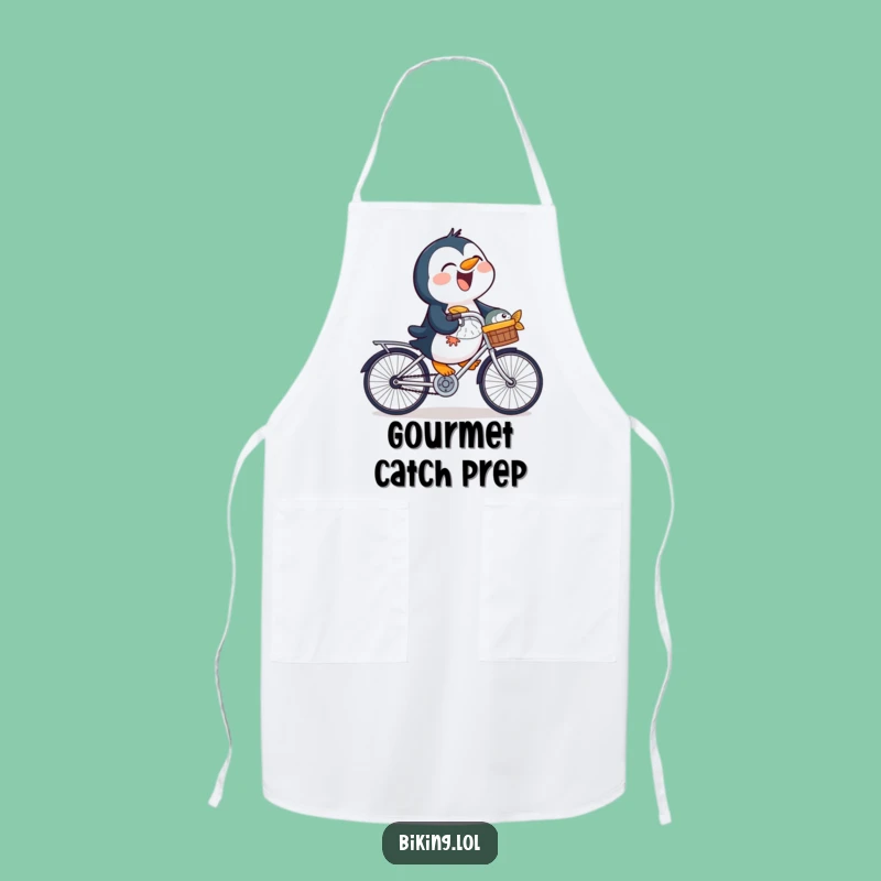 Funny Penguin Fish Apron: Cook with Cheer, Your Perfect Funny Gift!