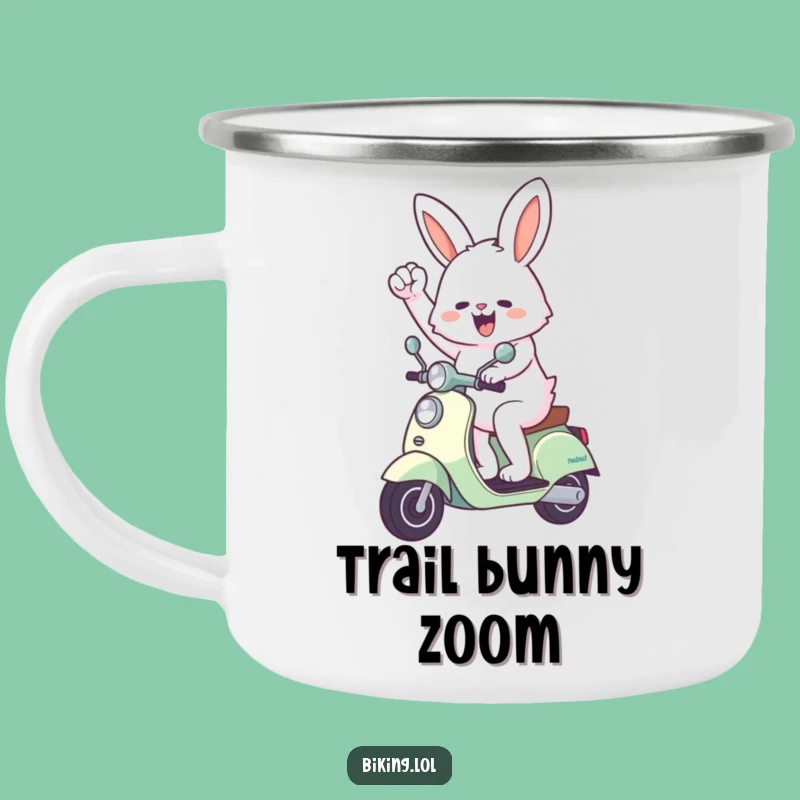 Adventure Ready Funny Bunny Scooter Camping Mug!