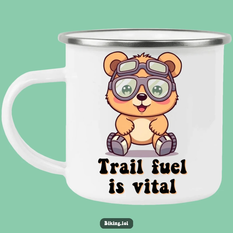 Funny Bear Endurance Camping Mug - Rugged & Hilarious Cycling Companion