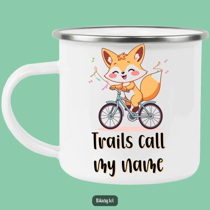 Funny Fox Bicycle Camping Mug - Adventure Fuel with a Smile!