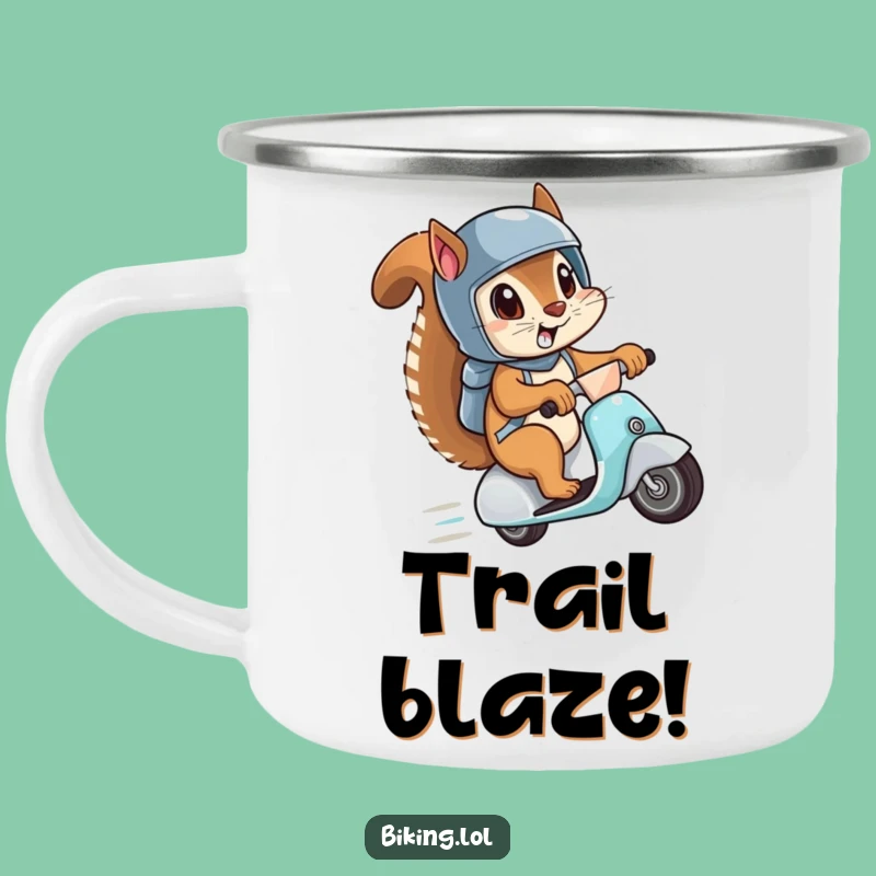 Funny Squirrel Scooter Camping Mug: Enjoy Your Adventure with Hilarious Warmth!