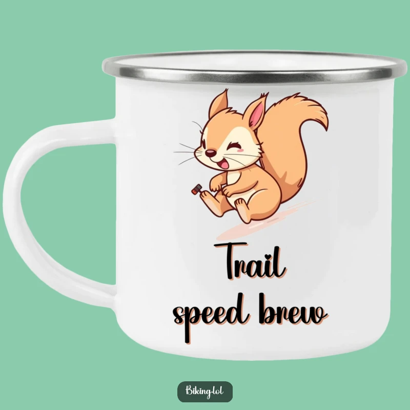 Funny Squirrel Bicycle Camping Mug: Fuel Your Adventures with Zippy Fun