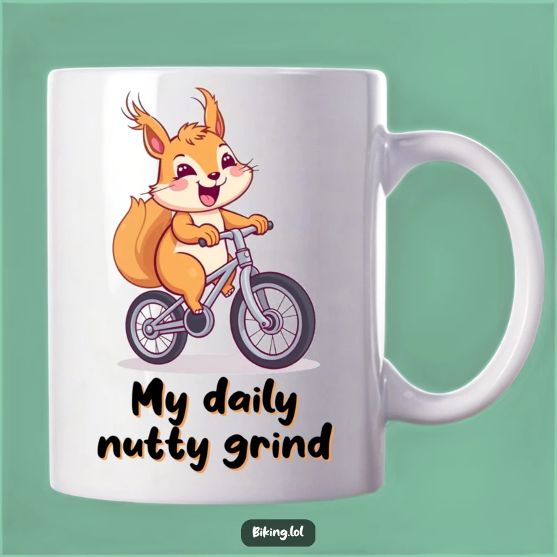 Funny Squirrel Unicycle Mug - Cheerful Windblown Ride Gift