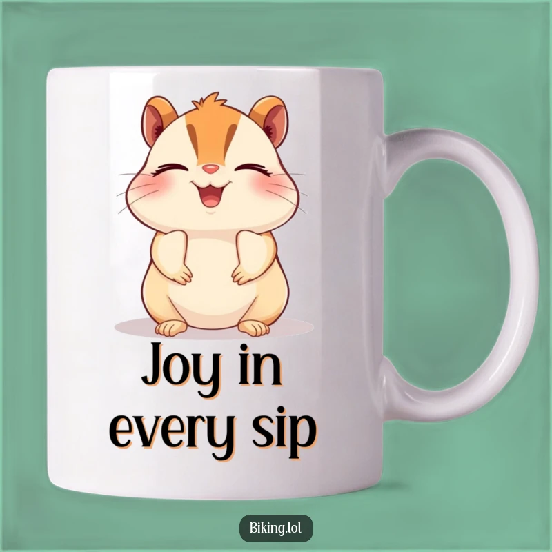 Funny Chipmunk Bliss Mug - Hilarious Gift for Cyclists & Joyful Souls