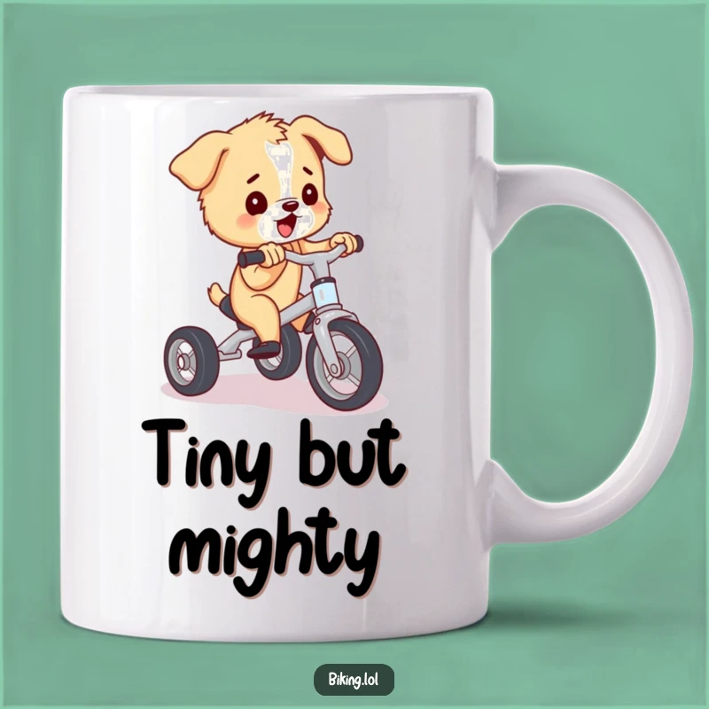 Funny Puppy Tricycle Mug: Effortful Rider, Perfect Funny Gift for Dog Lovers