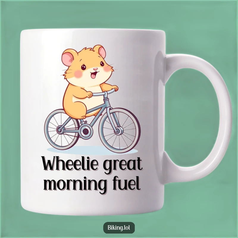 Funny Hamster Power Mug: Hilarious Cycling Humor Gift for Hamster Lovers