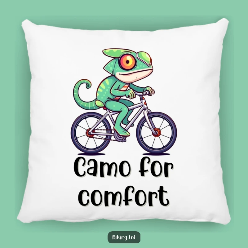 Funny Chameleon Bike Pillow: Soft & Speed Color Change Decor