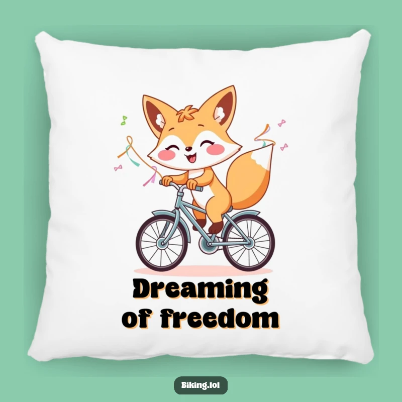 Funny Fox Bicycle Pillow - Rest Your Head on Cheerful Adventures!