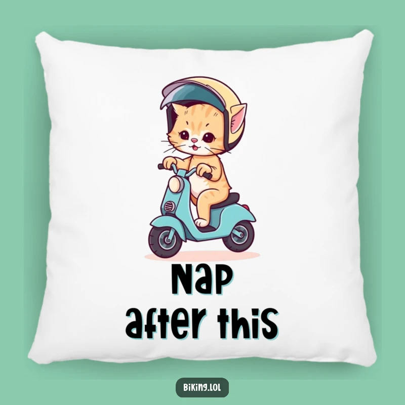 Funny Kitten Scooter Pillow: Cozy Wobbly Comfort - Adorable Funny Gift Accent