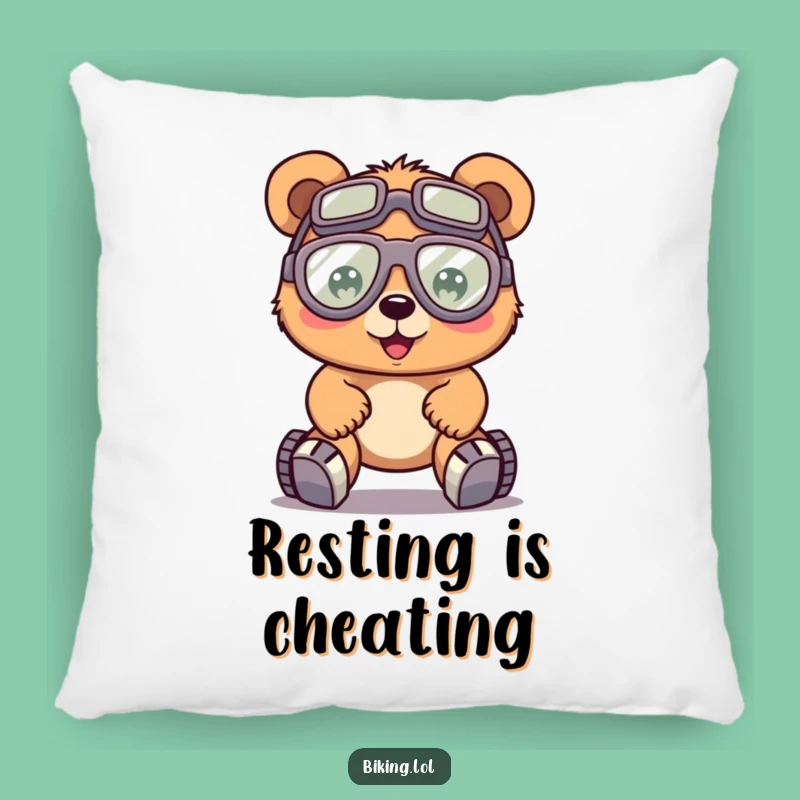 Funny Bear Effort Pillow - Cozy & Hilarious Cycling Support for Relaxation