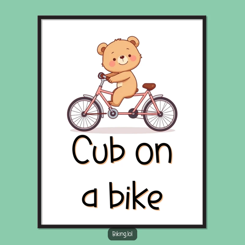 Funny Bear Cub Tandem Digital Art - Instant Cuteness and Hilarious Gift