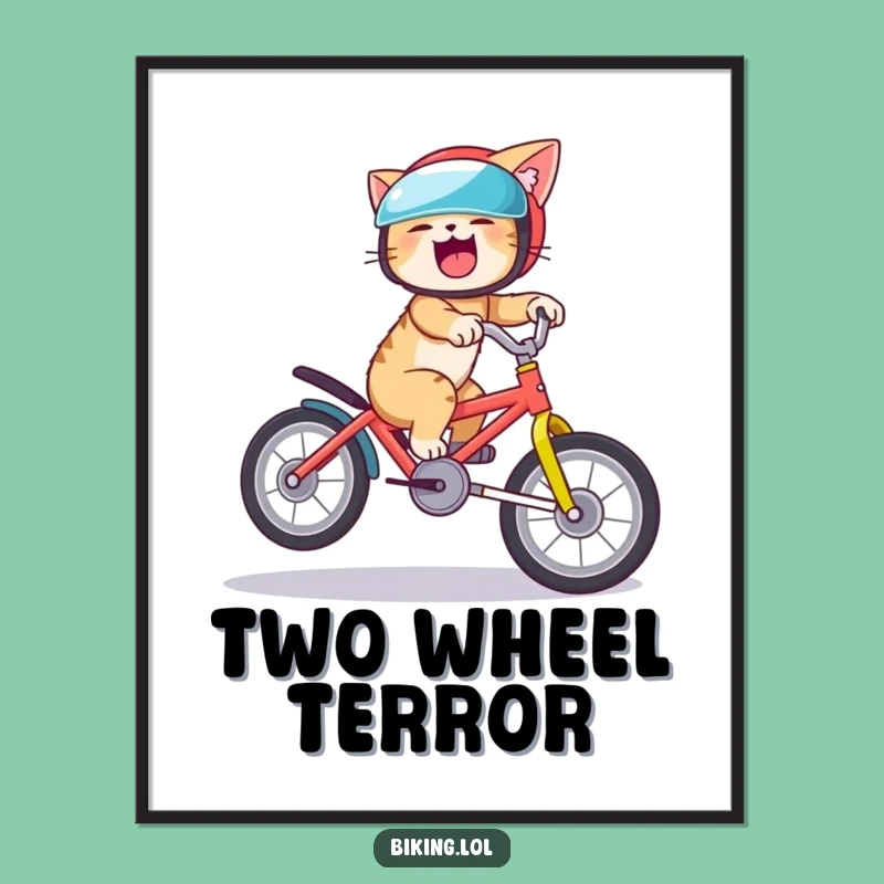 Funny Cat Wheelie Digital Art: Instant Hilarious Decor!