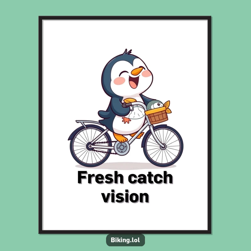 Funny Penguin Fish Digital Art: Instant Cheer, Your Funny Gift!