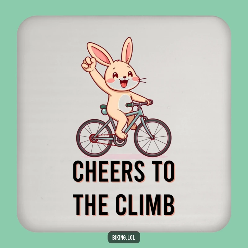 Funny Rabbit Bicycle Coaster: Cheerful Uphill Effort