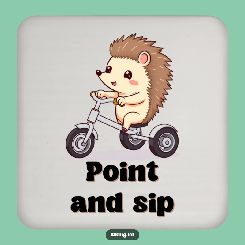 Funny Hedgehog Tricycle Coaster - Protect Surfaces with Whimsical Humor