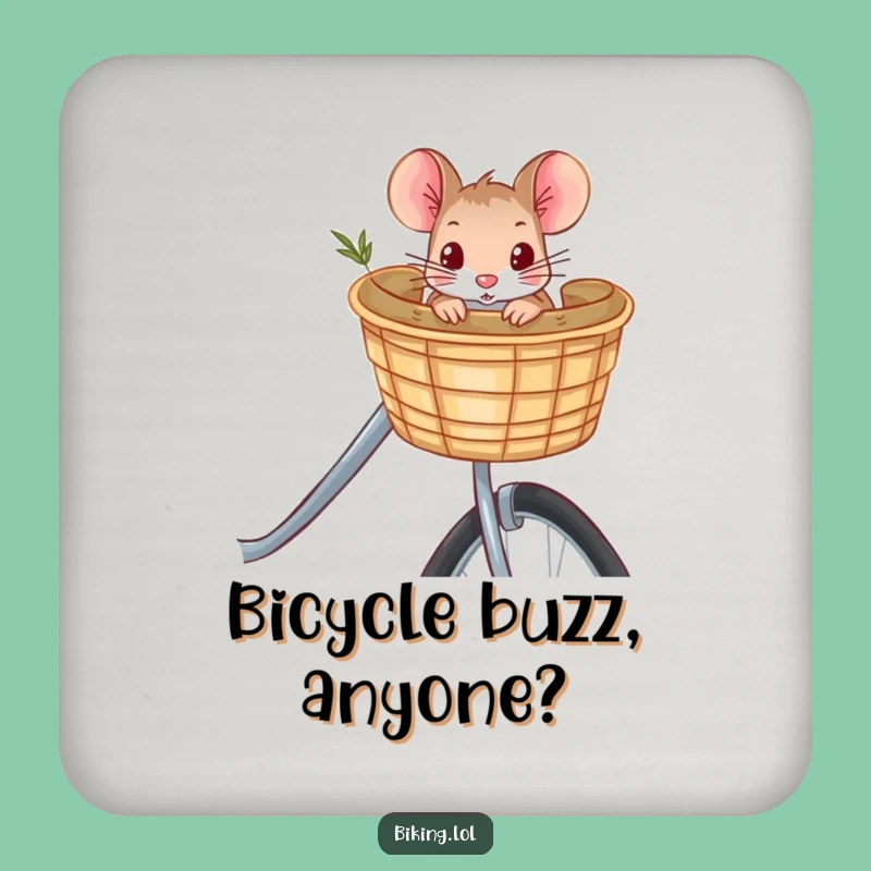 Funny Mouse Bicycle Coaster: Protect Surfaces with Humor, Great Gift