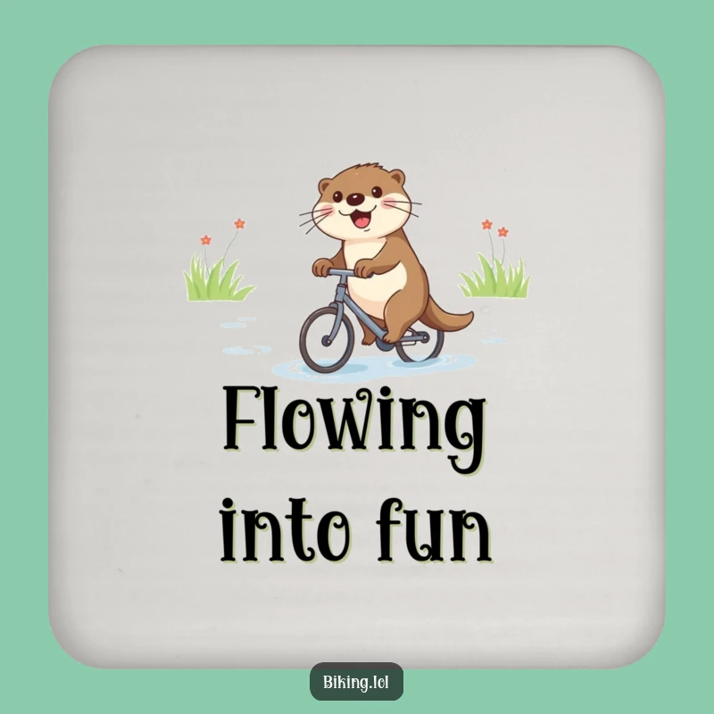 Funny Otter Bicycle Coaster: Protect Surfaces with Joyful River Style