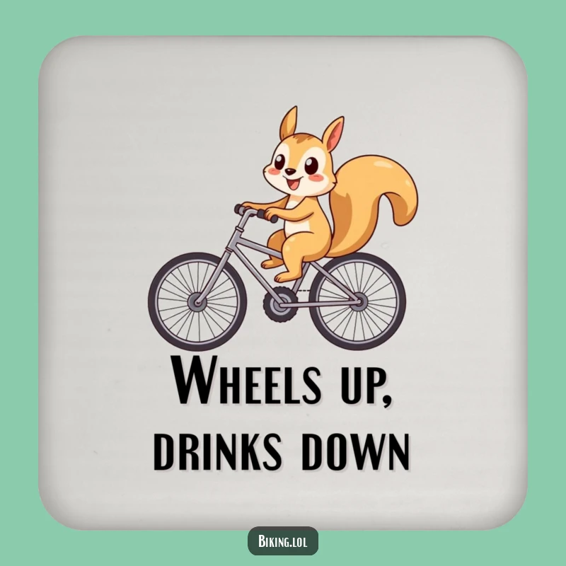 Funny Playful Squirrel Bike Coaster: Protect Surfaces with Playfulness