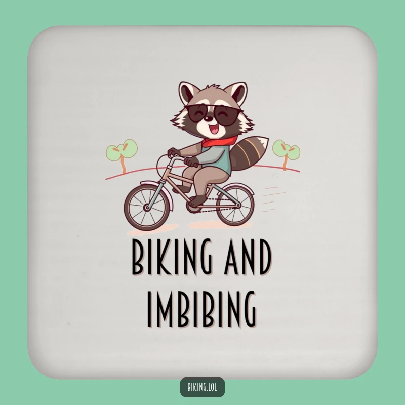 Funny Raccoon Drink Coaster - Protect Surfaces With Tandem Fun