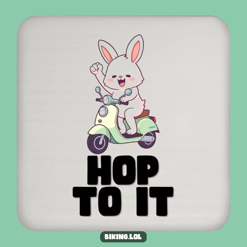 Funny Bunny Scooter Coaster: Protect Surfaces with Cheer!