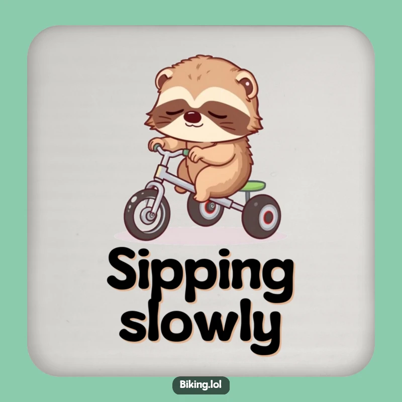 Funny Sloth Tricycle Coaster: Protect Surfaces with Slow Charm