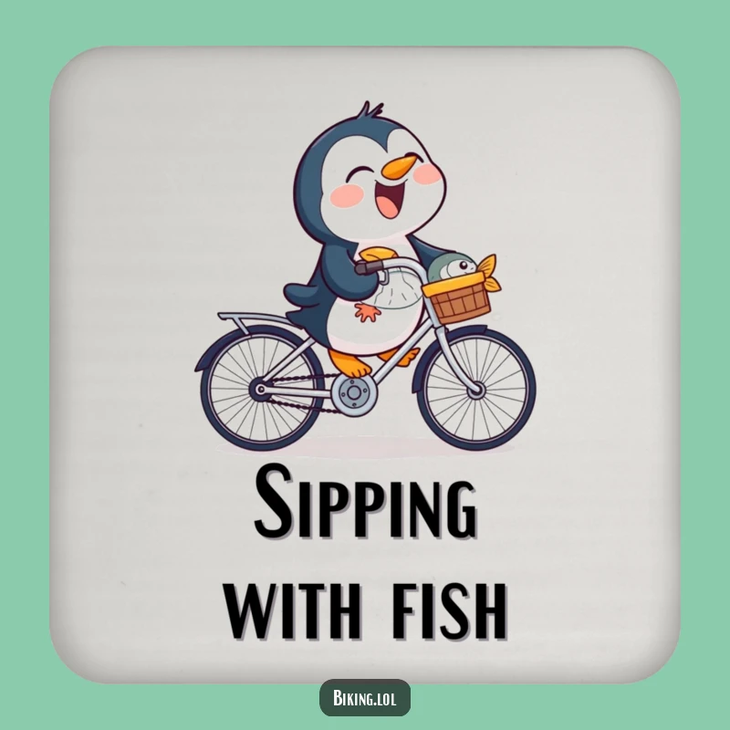 Funny Penguin Fish Coasters: Protect Surfaces with Smiles, Funny Gift!