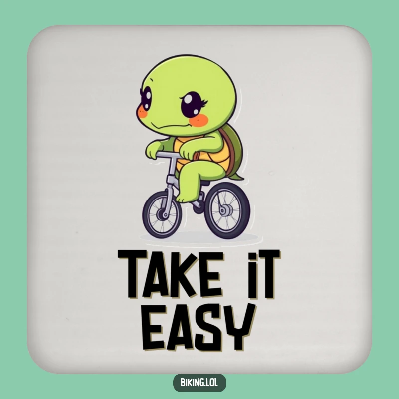 Funny Turtle Unicycle Coaster: Protect Surfaces with Slow & Steady