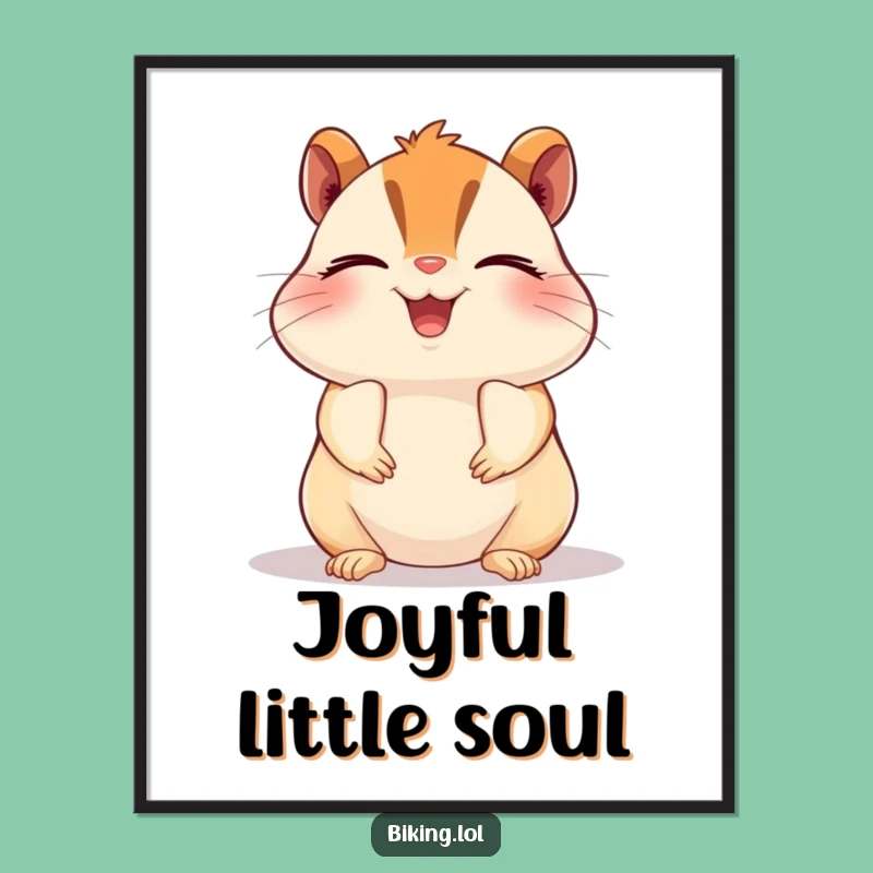 Funny Chipmunk Bliss Poster - Whimsical Wall Art for Joyful Souls
