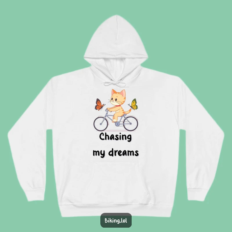 Funny Cat Tandem Bike Hoodie: Cozy & Whimsical Gift for All!