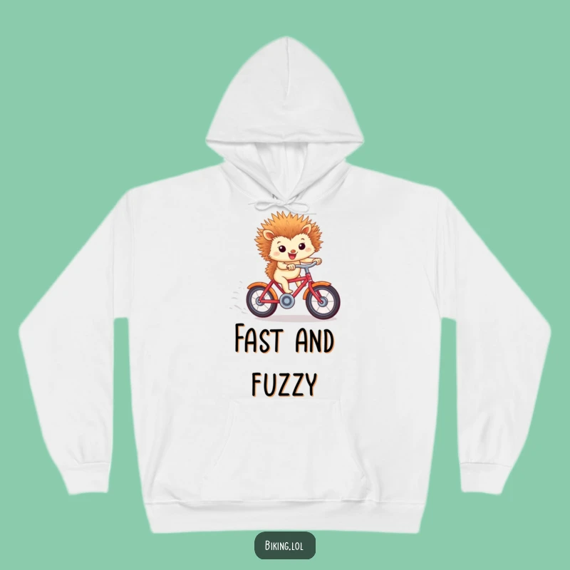 Funny Hedgehog Bicycle Hoodie: Cozy Downhill Racer Gift for Comfort