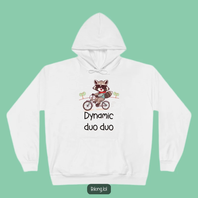 Funny Raccoon Hoodie - Cozy Apparel for Tandem Thrills