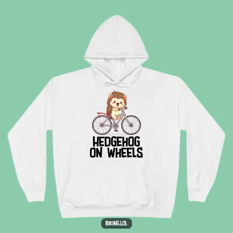 Funny Hedgehog Bicycle Hoodie: Cozy Ride, Perfect Warm Gift