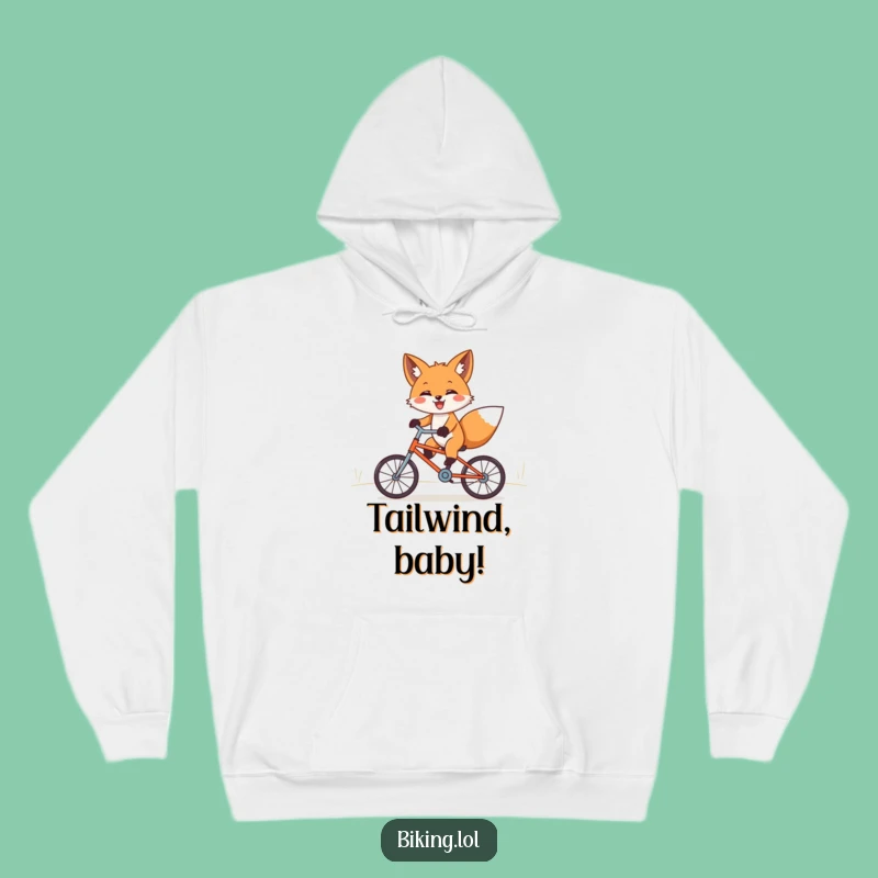 Funny Fox Bicycle Hoodie - Cozy Downhill Ride Apparel Gift