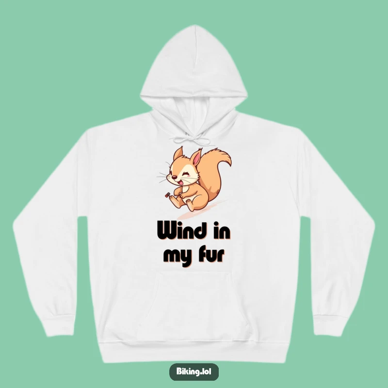 Funny Squirrel Bicycle Hoodie: Cozy Up After a Zippy Ride