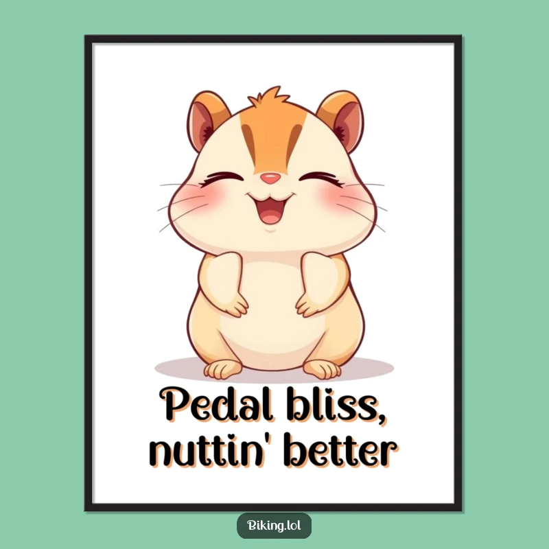 Free Printable Wall Art: Chipmunk's Blissful Ride, Quirky Downloadable Decor