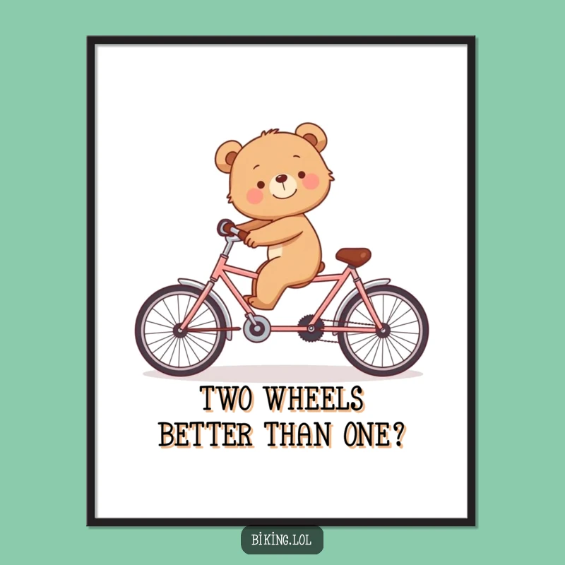Free Printable Bear Tandem Wall Art: Funny Downloadable Decor for Bear Lovers