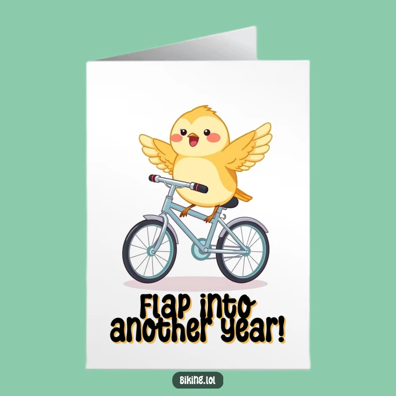 Free Printable Birthday Card: Chickadee Bike Fun, Downloadable Cute Gift