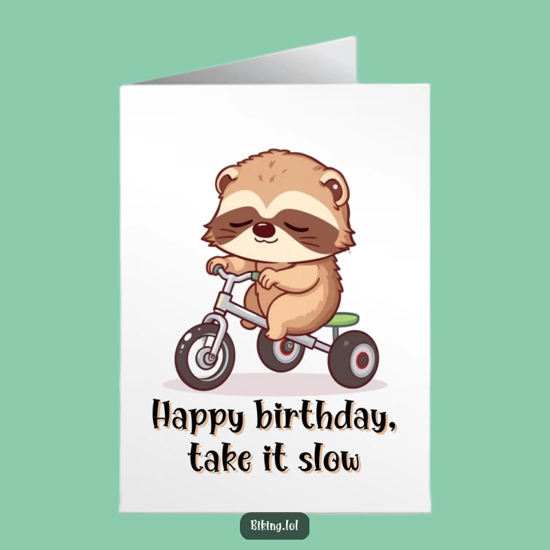 Free Printable Birthday Card: Sleepy Sloth Birthday Chill - DIY Downloadable Gift