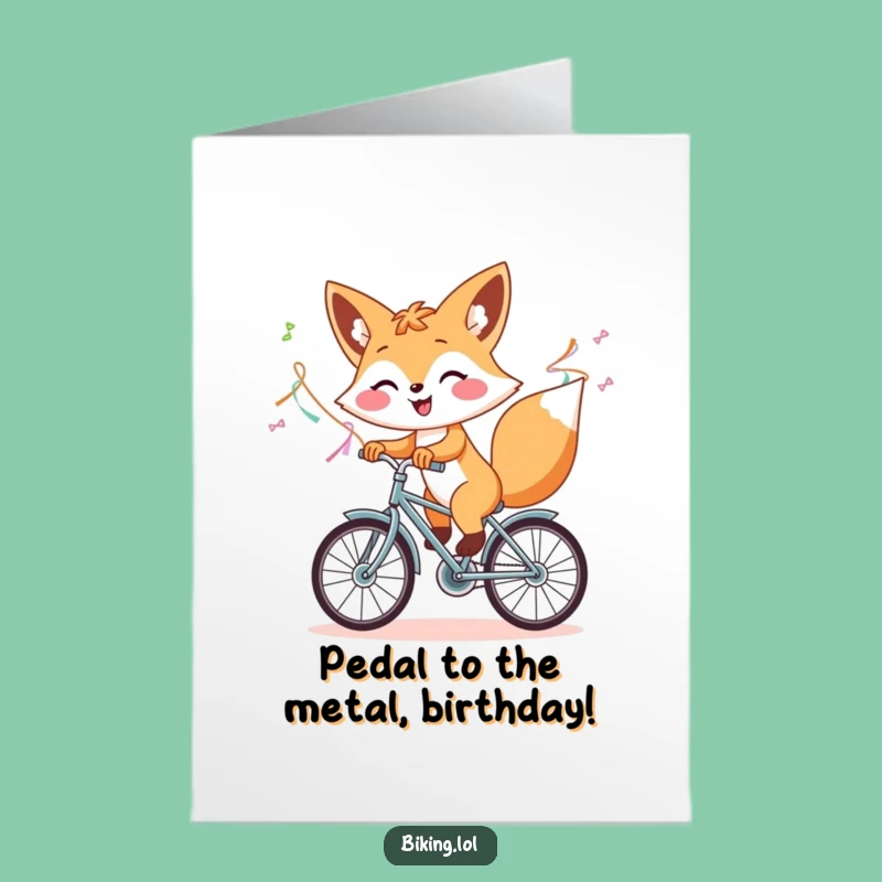Free Printable Fox Birthday Card: Joyful Ride Fun Downloadable Gift