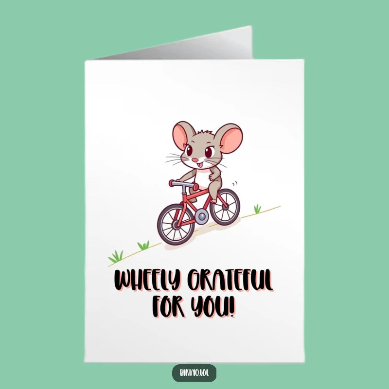 Free Printable Thank You Card: Brave Mouse's Effort, Funny Downloadable Gift