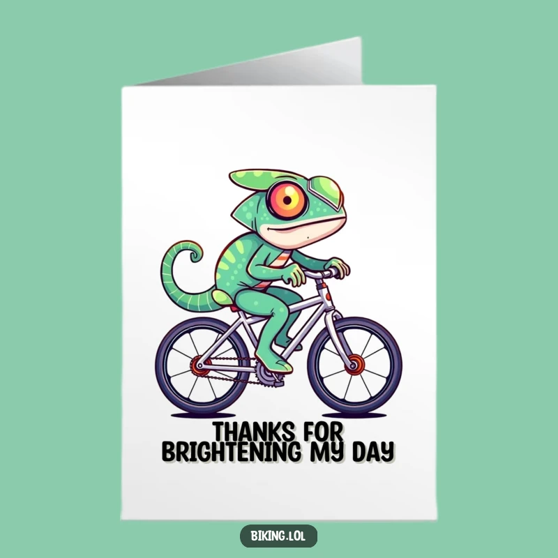 Free Printable Thank You Card: Chameleon Thanks! Funny Downloadable