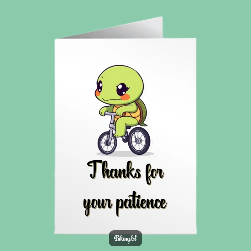 Free Printable Thank You Card: Turtle's Thanks! Funny Downloadable